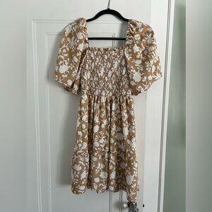 MANGO Neutral floral print dress